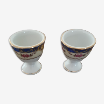 Lot de 2 coquetiers porcelaine