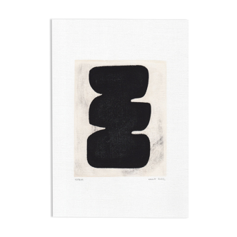 Painting on paper M638 signed eawy