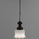 Mid-Century Glass Pendant, 1980s