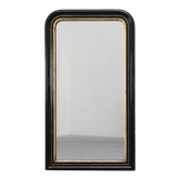 Black laquered and gilted wooden Louis Philippe mirror, France ca. 1850
