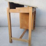 Vintage desk in beech and oak 60s