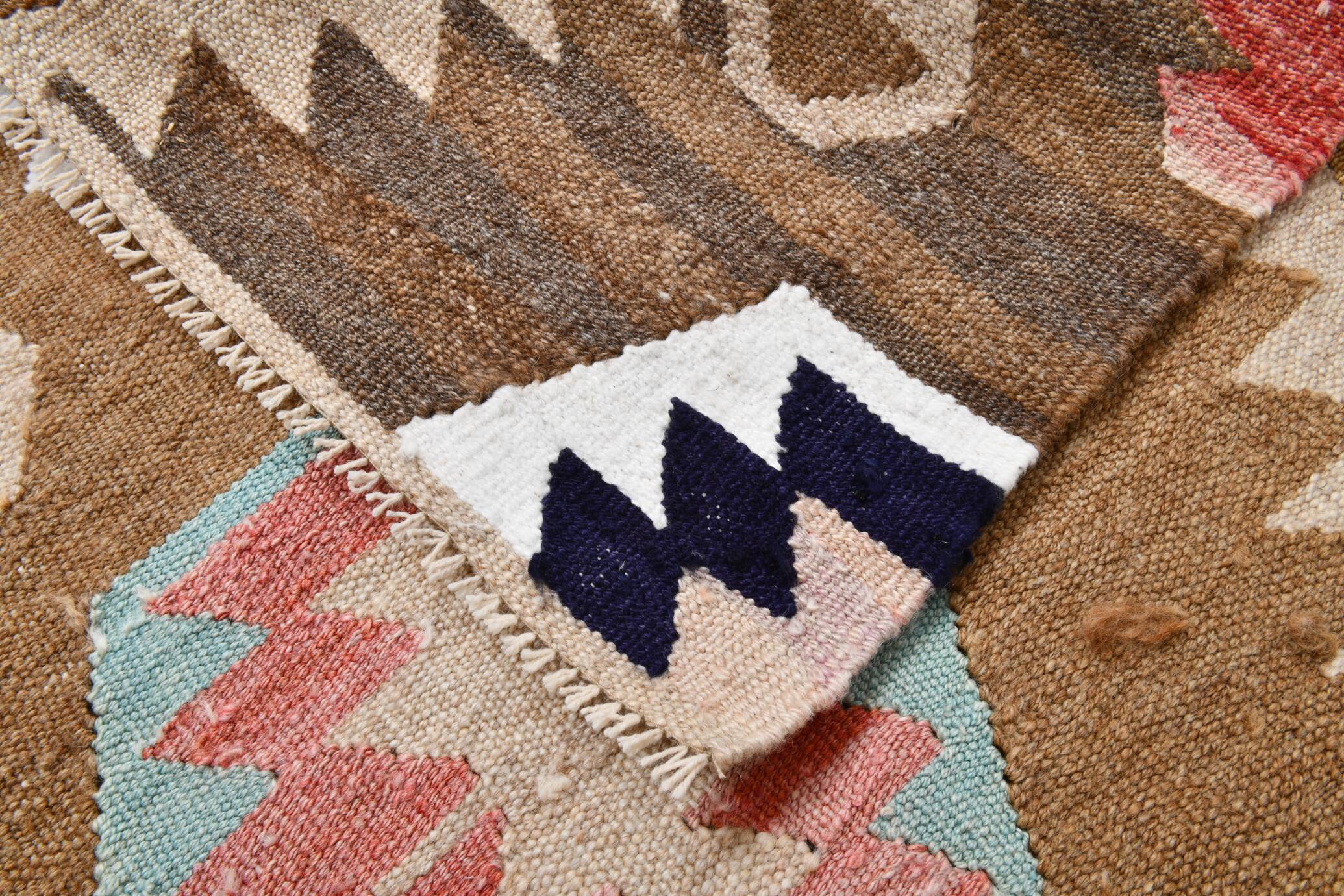 Large Multicolor Vintage Kilim Rug, 296x393Cm
