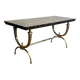 Neoclassical coffee table in brass and marble by Raymond Subes