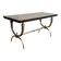Neoclassical coffee table in brass and marble by Raymond Subes