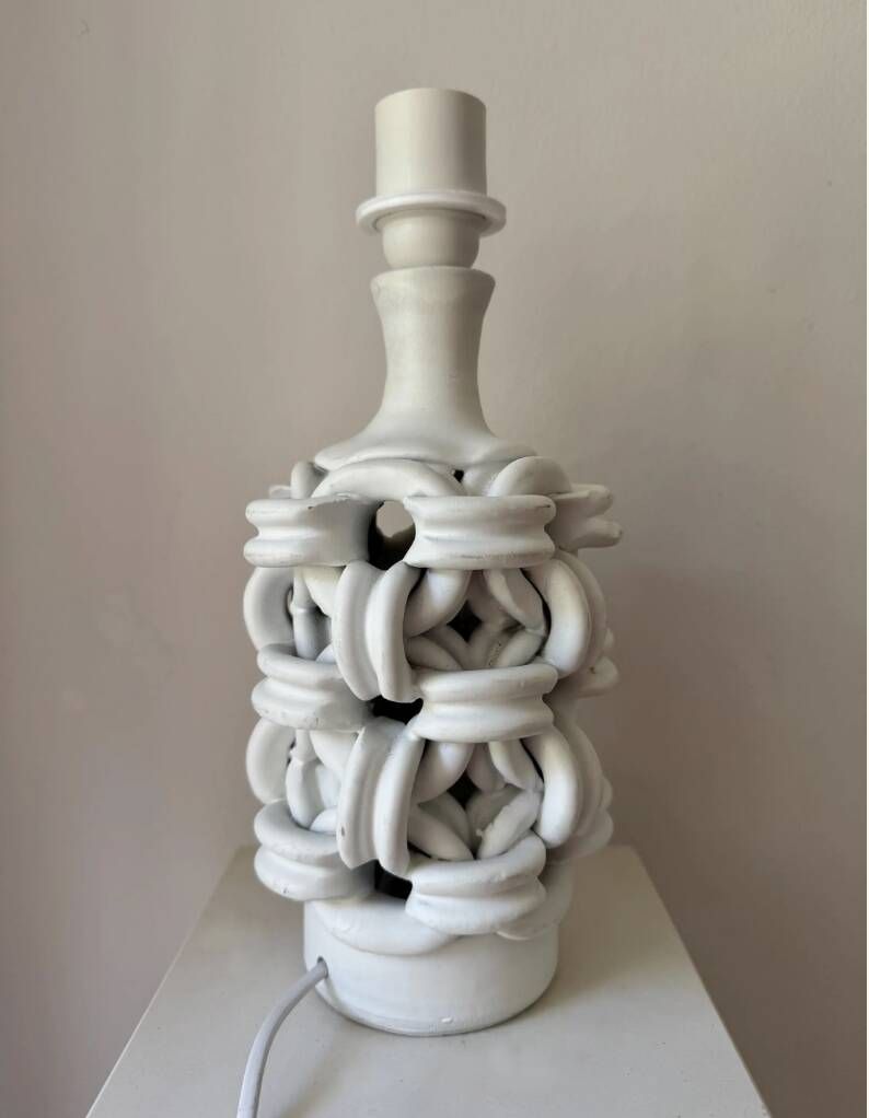 Danish studio pottery ceramic lamp, 1960s