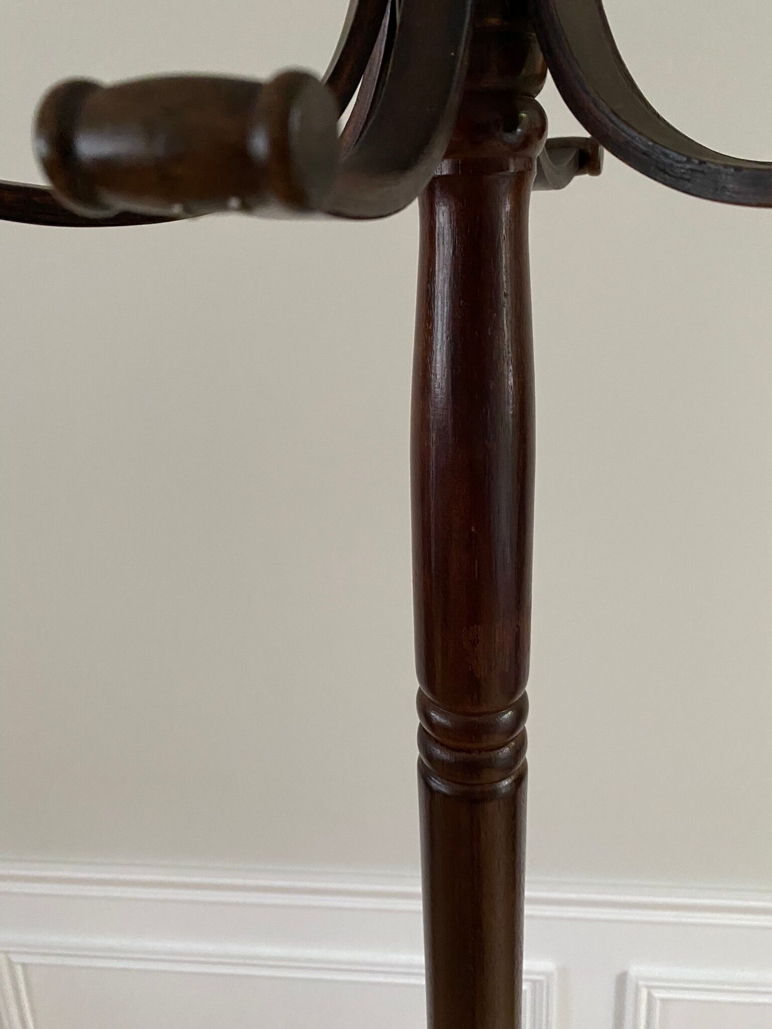 Vintage curved wooden parrot coat rack