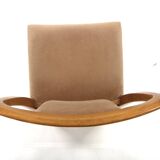 Set of 4 Scandinavian walnut chairs, Sweden, 1960.