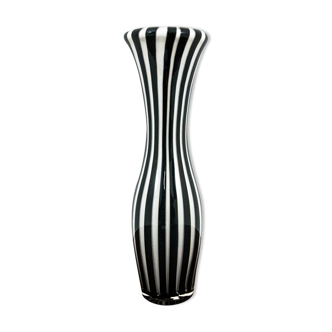 Black and white zebra vase, Leonardo, Italy, 1980s