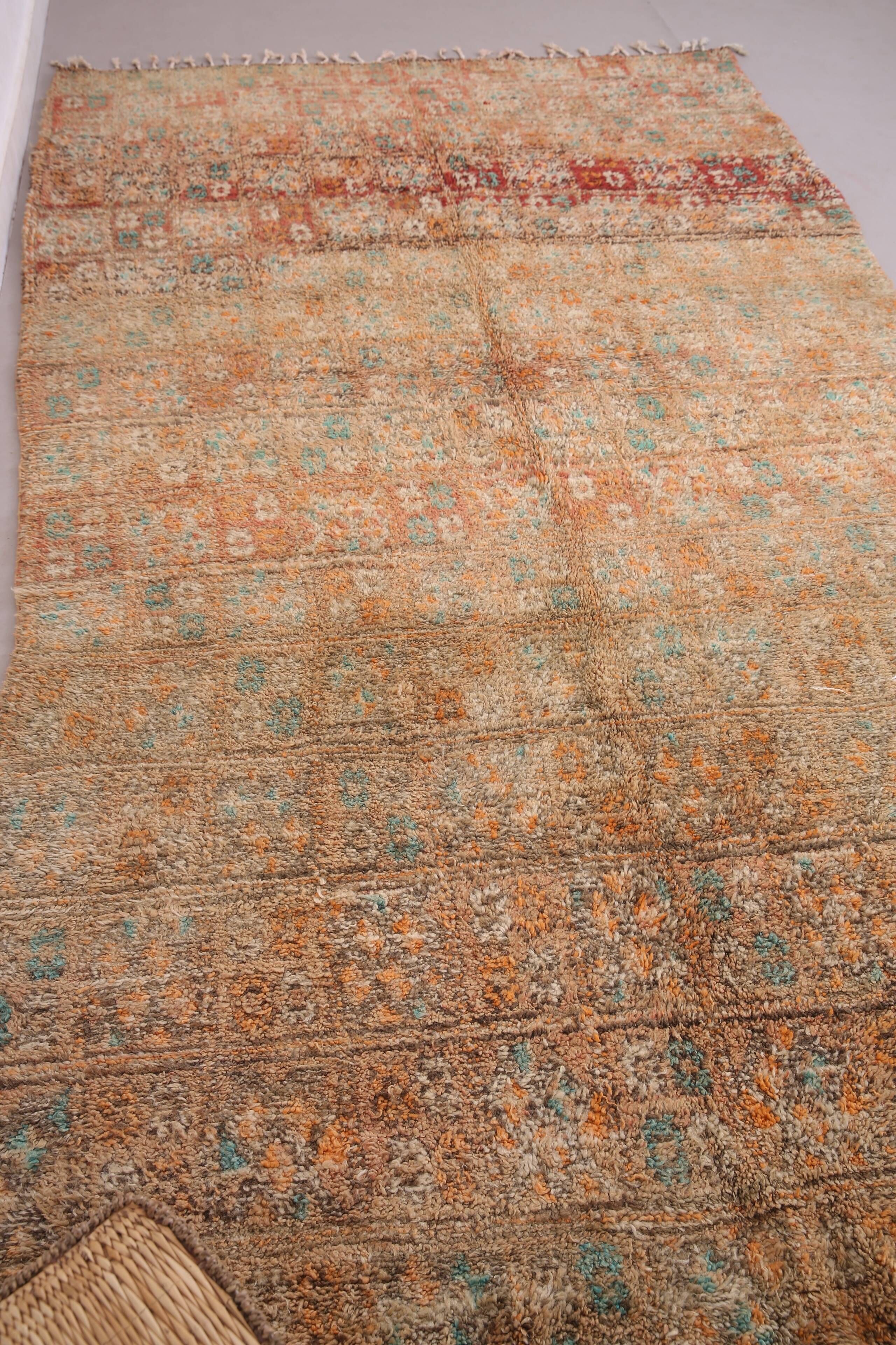 Peach Vintage Moroccan Rug 190 x 352 cm - Berber Wool Rug - Handmade Rug