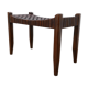 Tabouret en cuir du milieu du siècle