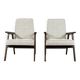Pair of beige Mid-Century armchairs 1960's