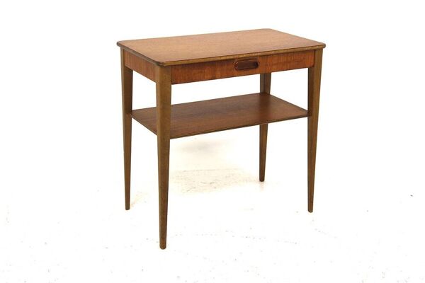 Table de chevet scandinave en teck, Suède, 1960