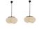 White Murano Glass Light Pendants Set of 2 1980’s