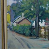 Swedish modern painting, 1946, oil on panel, framed, Hjamar Larsson