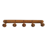 Wall-mounted coat rack with 5 hooks