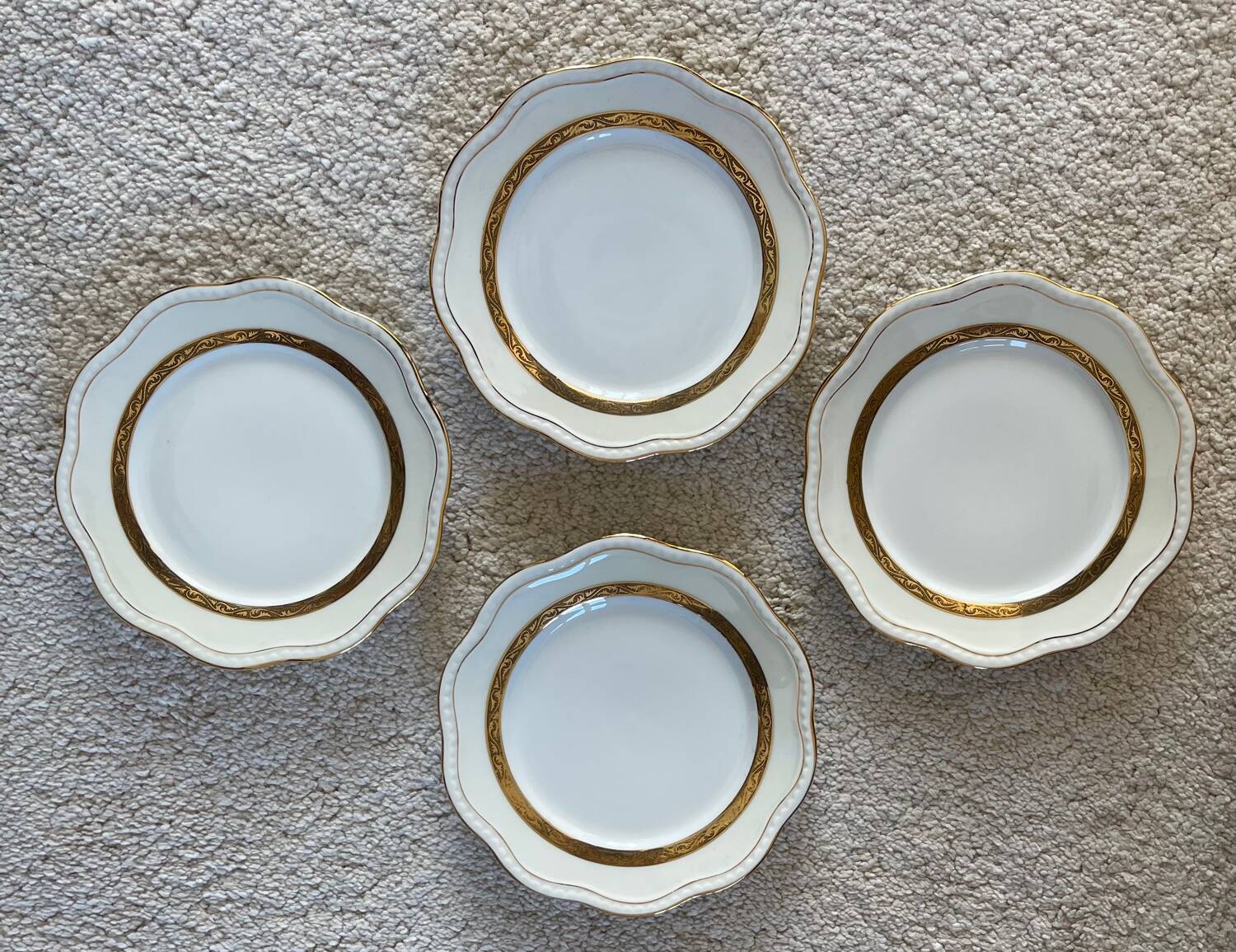 4 Nardon Lafarge porcelain dessert plates