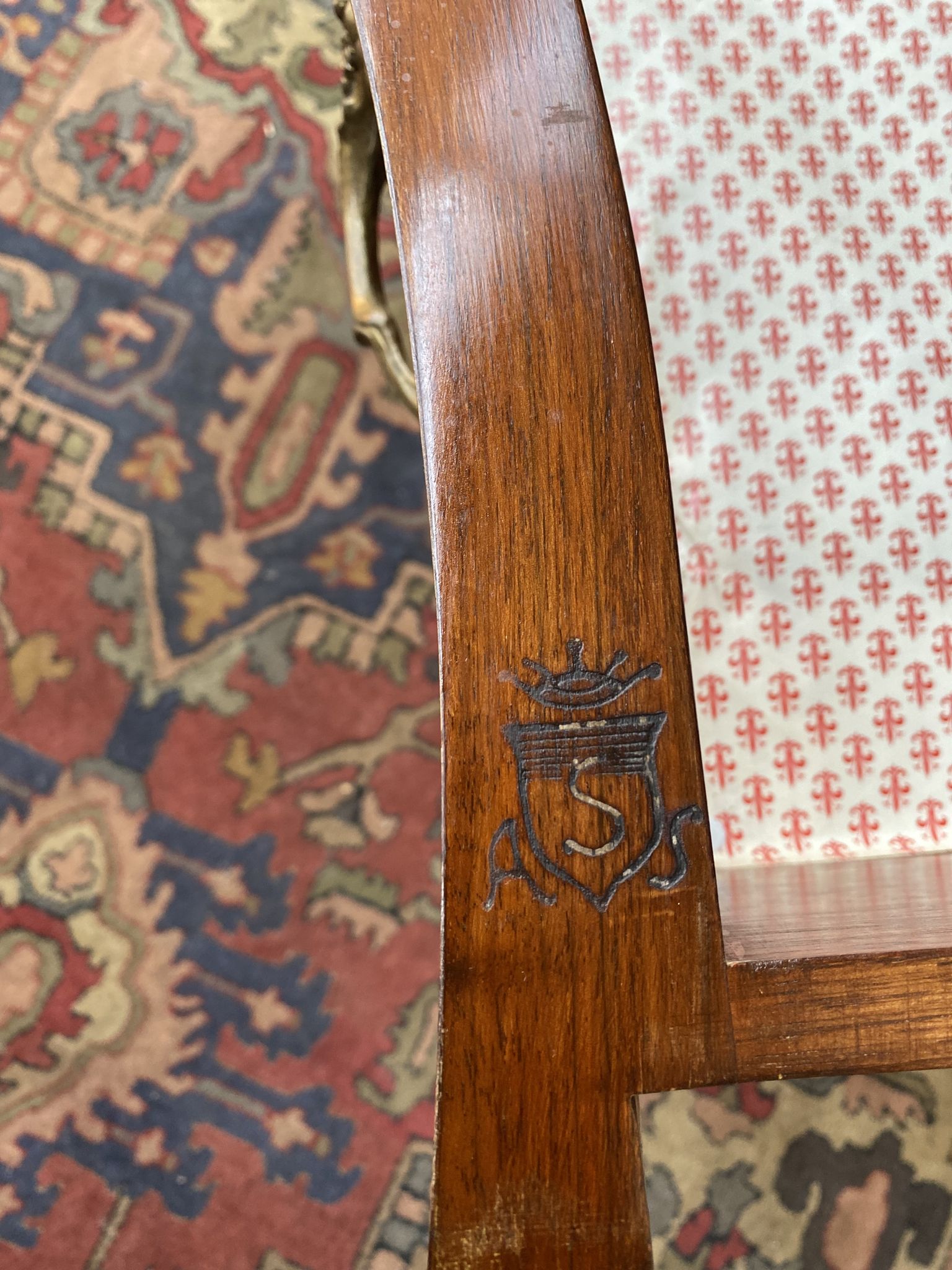 Chest of drawers stamped in marquetry Louis XV style