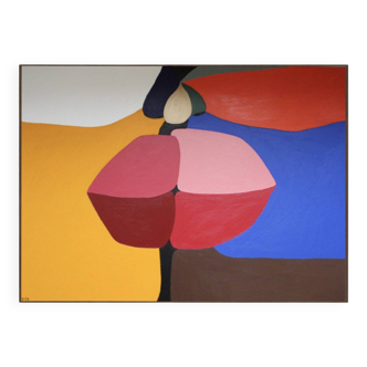 Kiss me acrylic on stretched canvas 100x81cm