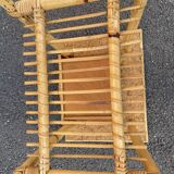 Rattan bedside and bamboo
