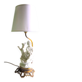 Lampe de table en bronze et porcelaine Biscuit