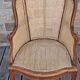 Caned armchair.