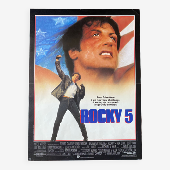 Affiche cinéma originale "Rocky V" Sylvester Stallone 40x60cm 1990