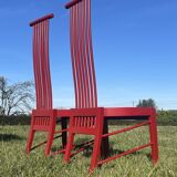 Red 1980s chairs
