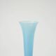Opaline vase with a scalloped and textured neck, blue, 1960.