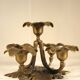Candlestick - candlestick " flowers " in gilded bronze