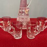 Liqueur set. Saint-Louis glass.