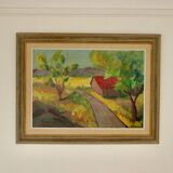 Landscape with barn by Bror Göransson