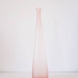 Pink frosted glass bottle