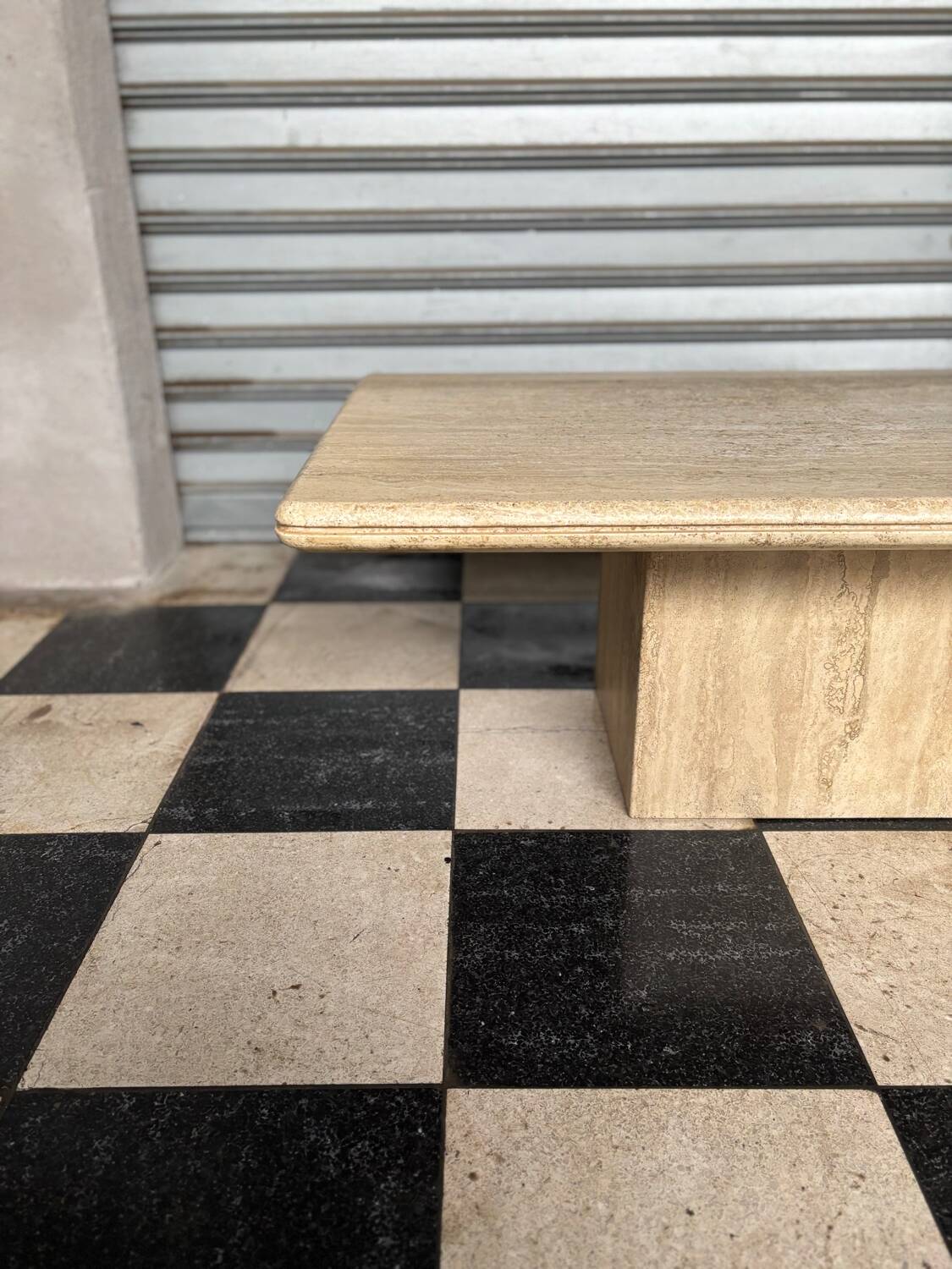 Vintage travertine coffee table