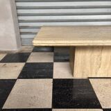 Table basse vintage en travertin