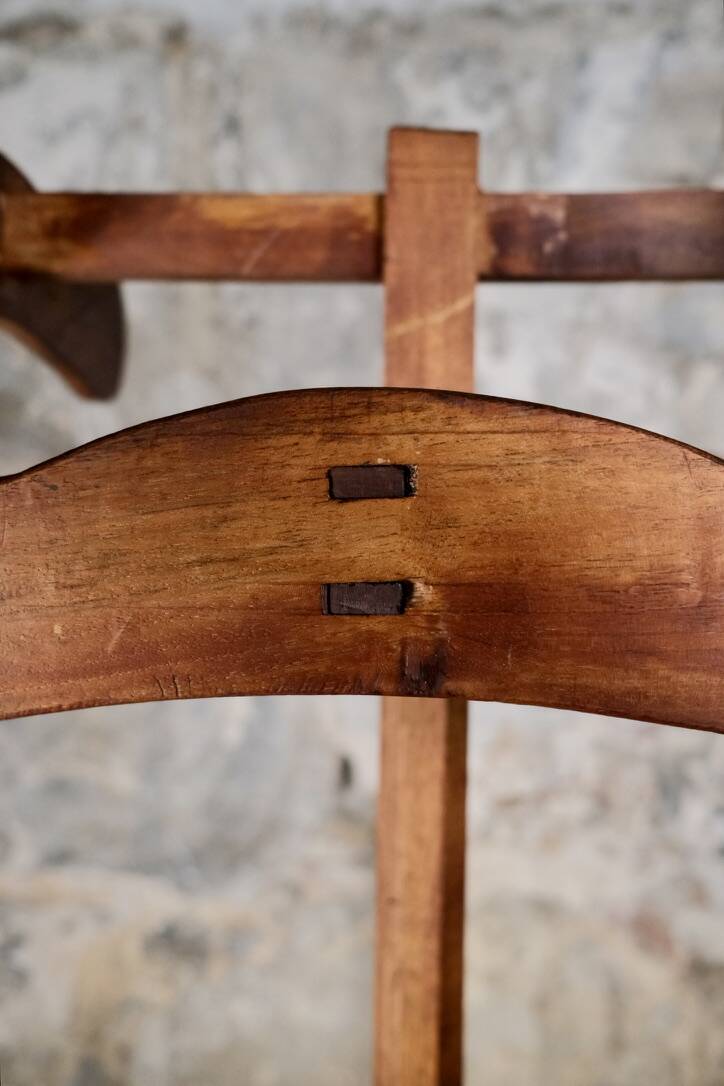 Oak coat rack, France, early 20th century