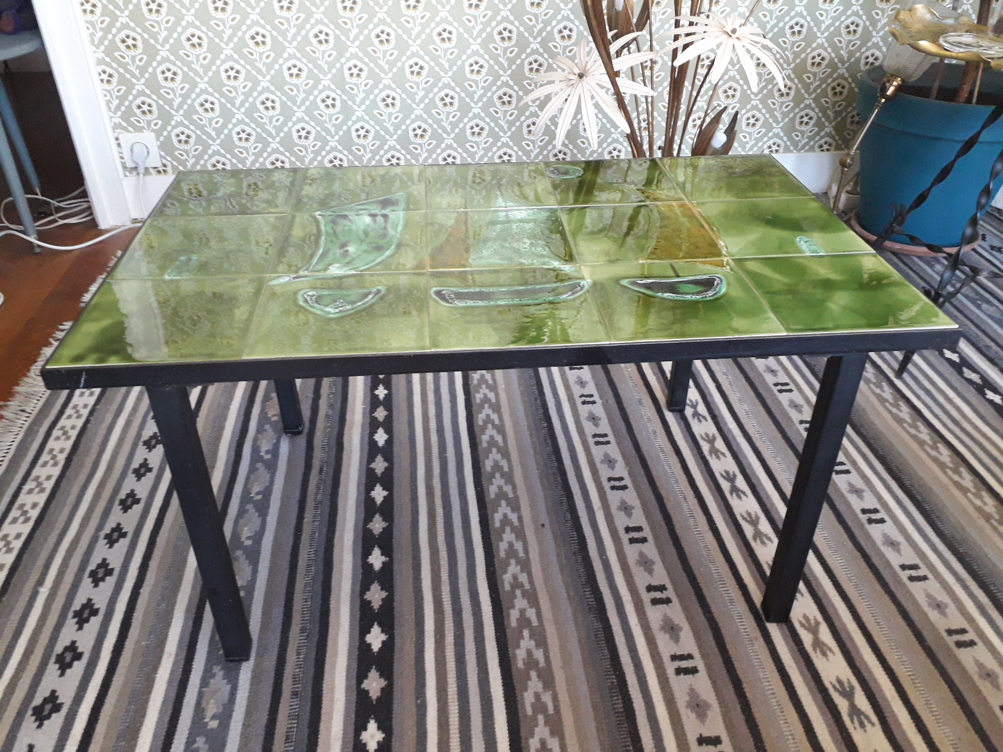 Rectangular ceramic coffee table Vallauris