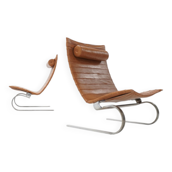 Ensemble de chaises lounge PK20 par Poul Kjaerholm pour E. Kold Christensen, années 1960.