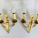 St Louis XVI gilded bronze wall lights with foliage and pine cone decorations