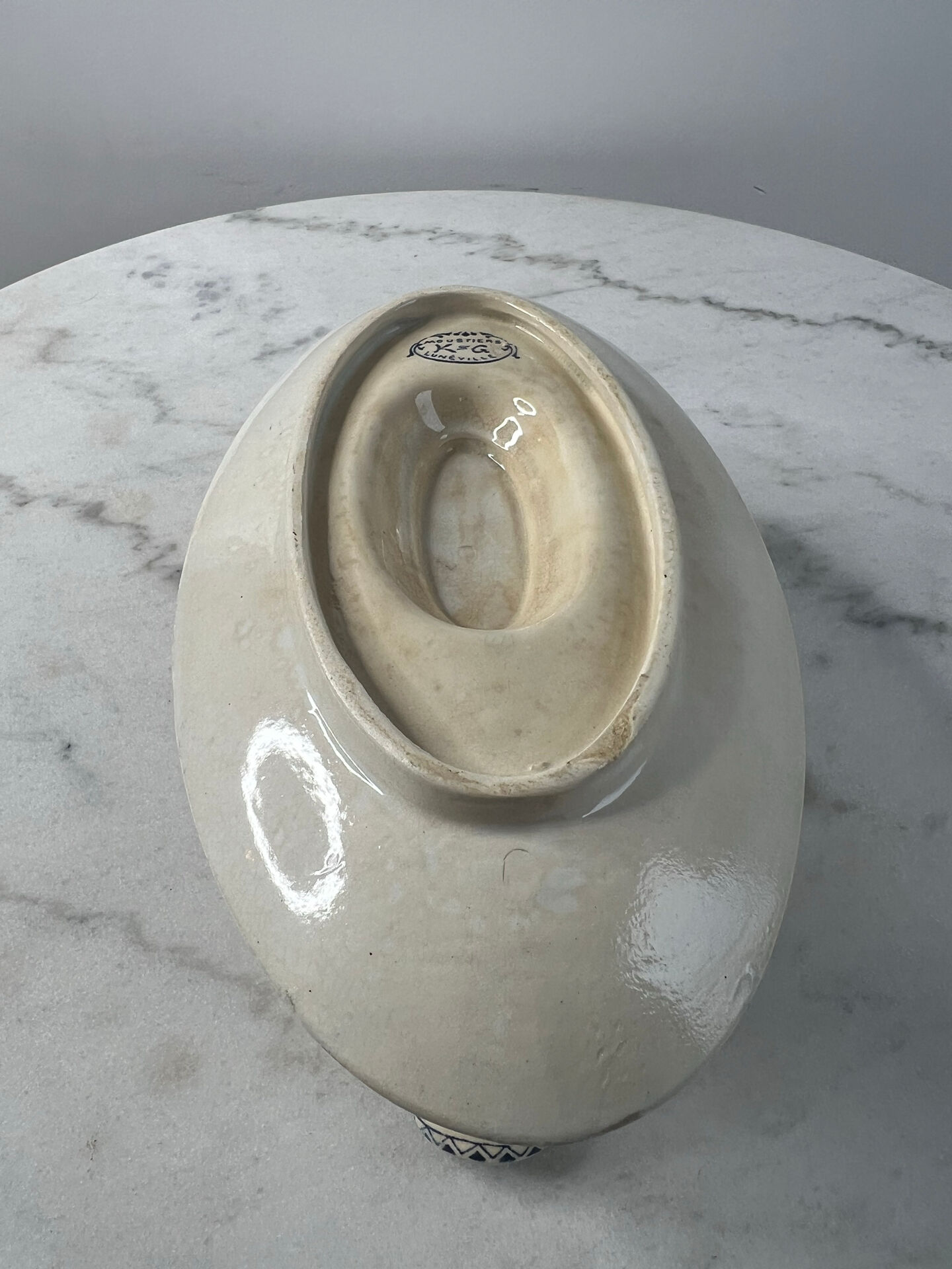 Lunéville sauce boat KG Moustier ironstone