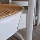 Set of 4 cantilever chairs in curved wood and caning — Italian design year