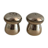 Salt and pepper mushrooms in silver metal Pavilion Christofle