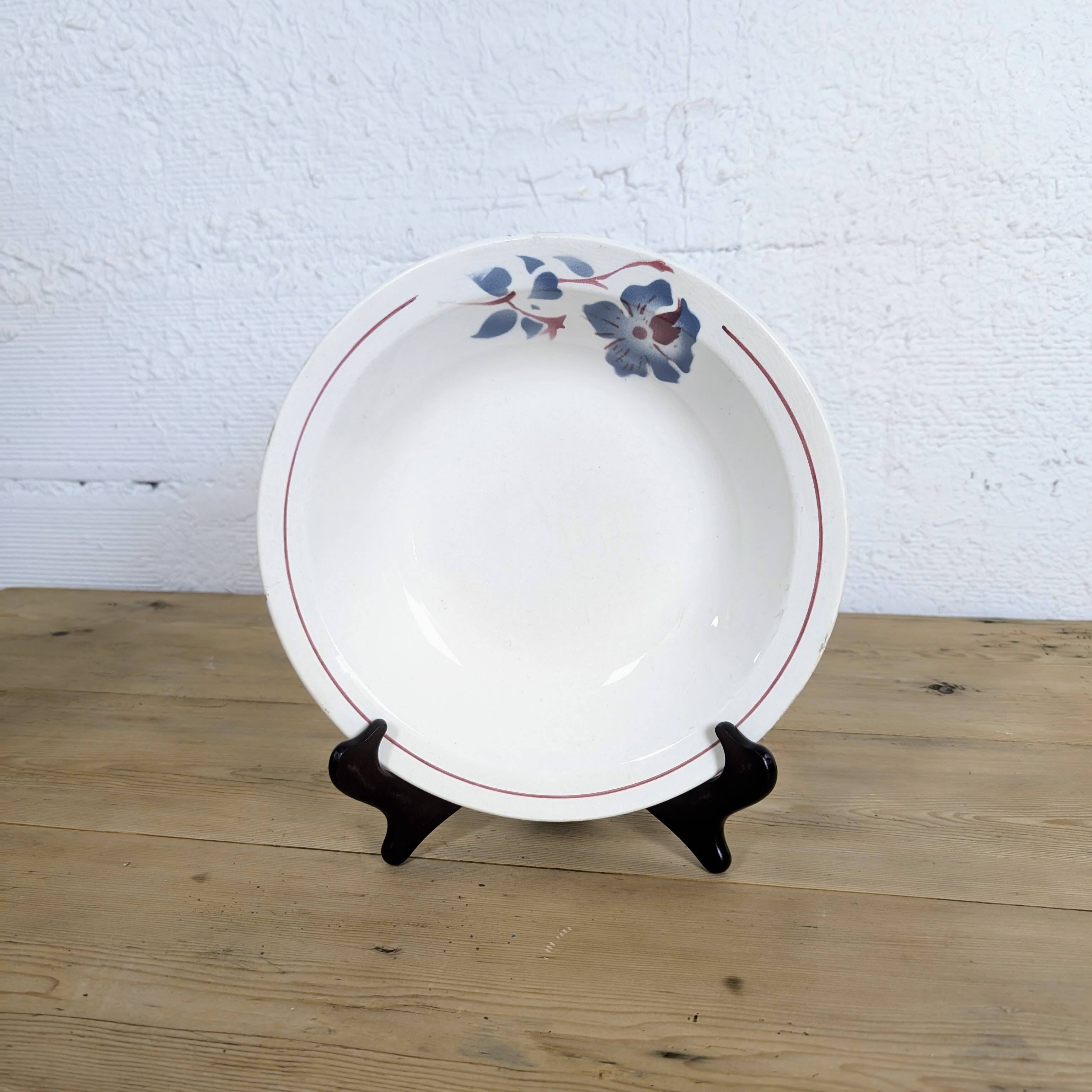 Shallow round dish digoin sarreguemines - model "cannes"