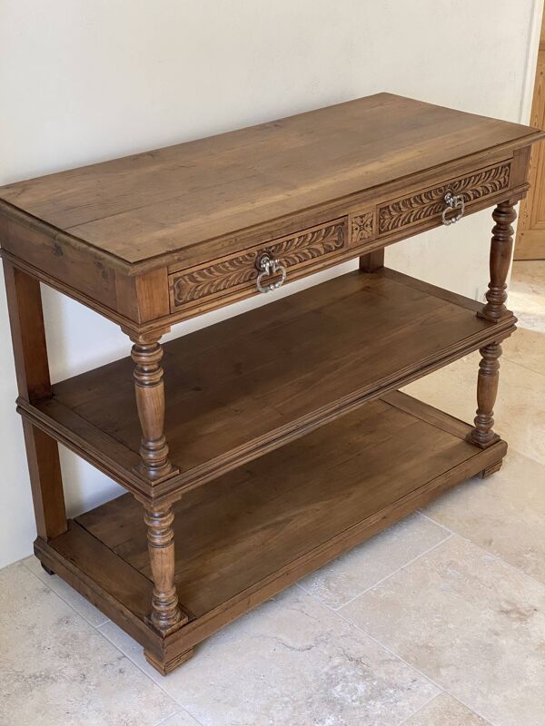 Console en chêne massif style Henri II