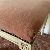 Louis XVI style stool, pink velvet