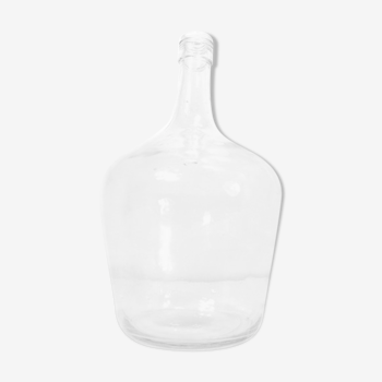 Demijohn of 2 liters, clear glass, vintage