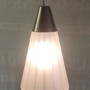 Glass and gold metal suspension design - mid 20th century.