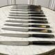 Set of 12 dark Bakelite knives 60s-70s