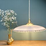 XXL vintage opaline lampshade pendant light