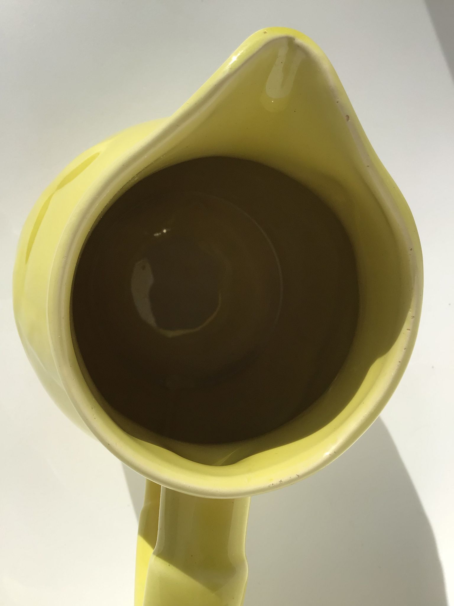Yellow pitcher bird earthenware Vercor light relief