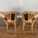 Series of 6 bistro chairs in curved wood seated skaï black